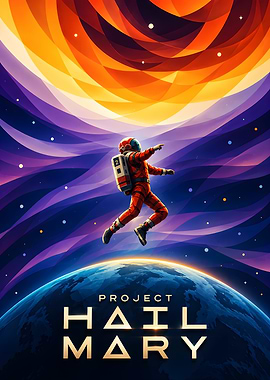 Project Hail Mary Space Poster