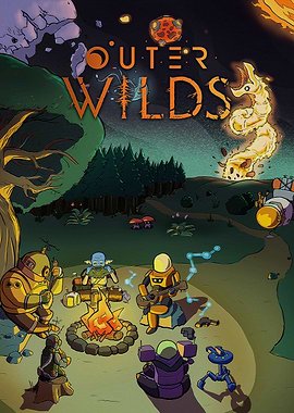 Outer Wilds Campfire Illustration