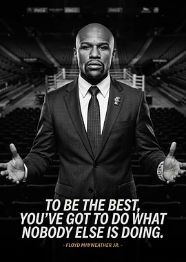 Floyd Mayweather Jr. Inspirational Quote Poster