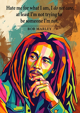 Bob Marley Pop Art Quote Poster
