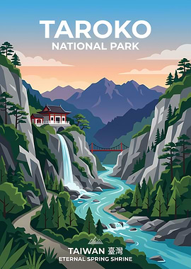 Taroko National Park Travel Poster