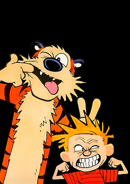 Calvin and Hobbes Silly Faces