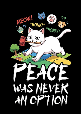 Peace Was Never An Option Cat