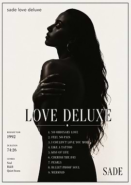 Sade Love Deluxe Album Poster