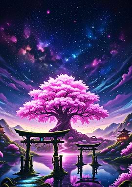 Celestial Cherry Blossom Torii