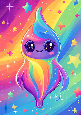 Cute Rainbow Swirl Character