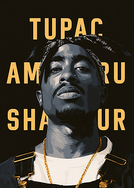 Tupac Shakur Minimalist Portrait Poster