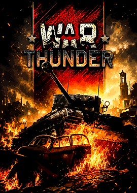War Thunder Tank Battle Poster