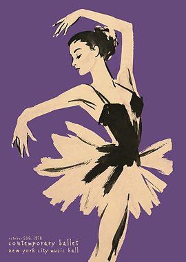 Vintage Contemporary Ballet Poster