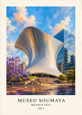 Museo Soumaya Mexico City Poster