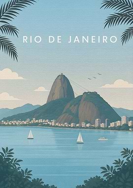 Vintage Travel Poster Rio de Janeiro