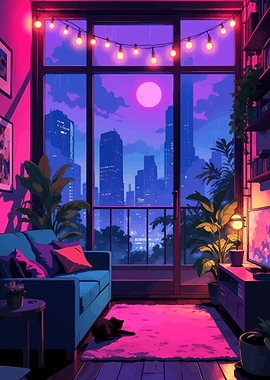 Cozy Apartment with City Skyline View