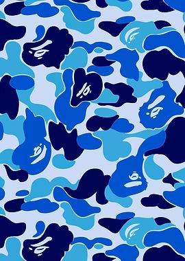 Blue Bape Camouflage Pattern