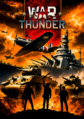 War Thunder Military Combat Poster
