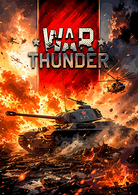 War Thunder Battle Scene Poster