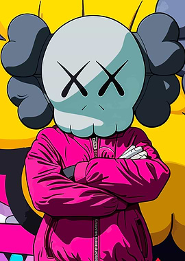 KAWS Companion in Pink Jacket