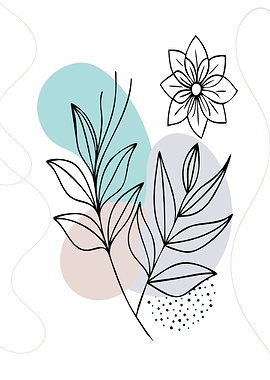 Minimalist Botanical Line Art Illustration