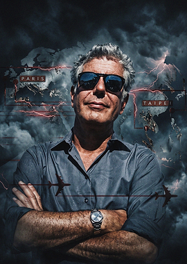 Anthony Bourdain Global Travel Portrait