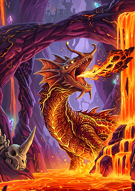 Subnautica Fire Dragon in Volcanic Cavern
