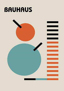 Bauhaus Minimalist Geometric Poster
