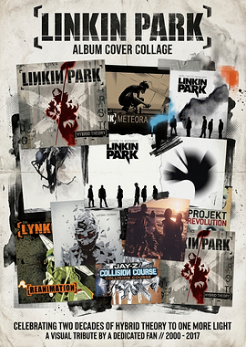 Linkin Park Album Cover Collage Poster