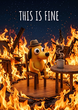 This Is Fine Meme Dog