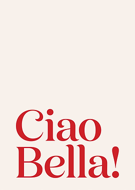 Ciao Bella Minimalist Typography Poster