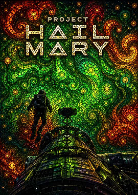 Project Hail Mary Stained Glass Poster