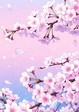 Beautiful Cherry Blossom Sakura Branches