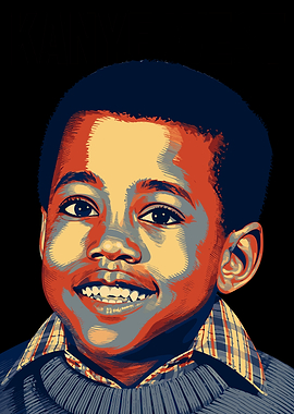 Pop Art Portrait of Young Kanye West