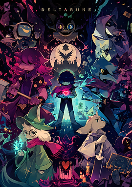 Deltarune Characters Ensemble Poster