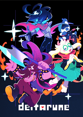 Deltarune Characters Dynamic Illustration