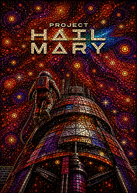 Project Hail Mary Stained Glass Poster