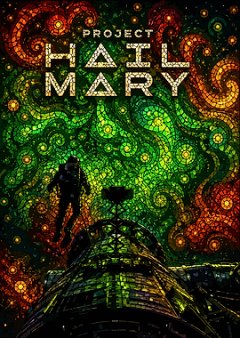 Project Hail Mary Stained Glass Poster