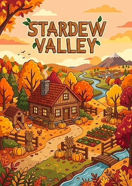Stardew Valley Autumn Farm Scene