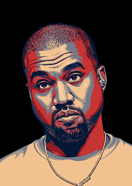 Kanye West Pop Art Portrait