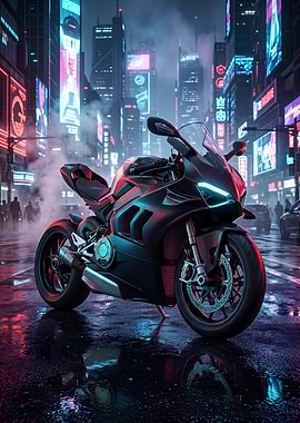Neon Carbon — Cyberpunk Sportbike
