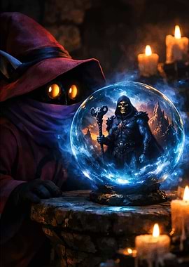 Orko Gazing at Skeletor Crystal Ball