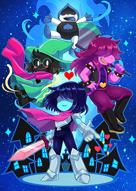 Deltarune Characters Group Illustration
