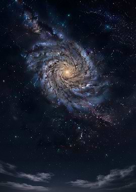 Spiral Galaxy in Deep Space