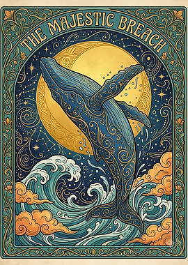 The Majestic Breach Whale Art