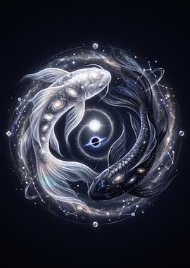 Galaxies Koi Fish Yin Yang