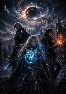 Dark Fantasy Trio with Cosmic Magic