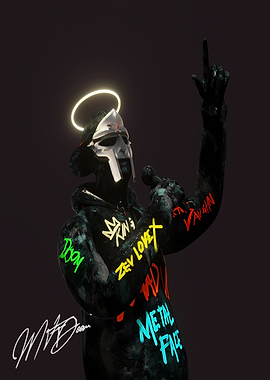 MF DOOM Graffiti Tribute Art