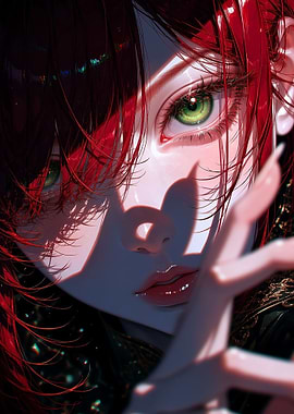 Close-up Portrait of Red-Haired Woman