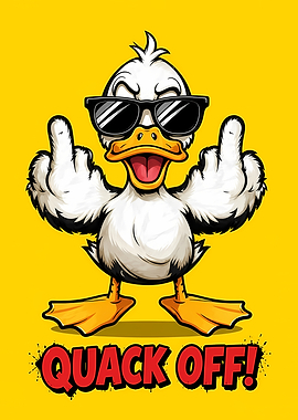 Funny Rude Duck Graphic