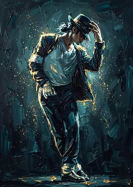 Michael Jackson Golden Dance Portrait