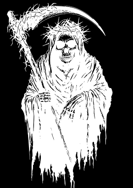 Grim Reaper with Crown of Thorns
