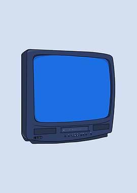 Retro CRT Television with VCR