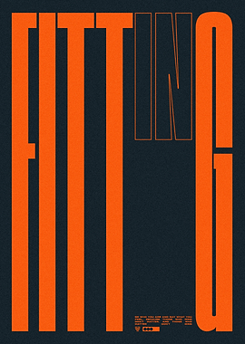 Fitting In Inspirational Typography Poster